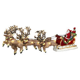 Santa with his elves in a sleigh - Papá Noel con sus elfos en un trineo LuVille Sledgeholm 8x30x6 cm - 1198744