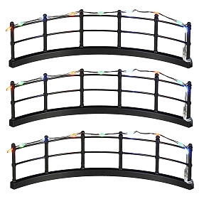 Recinzione luminosa multicolore 3 pezzi LuVille 4x16x14 cm - 1199553