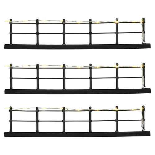 Warm White Lighted Fence 3-piece set by LuVille, 1.6x7.9 in - 1199555 1