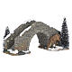 Stone bridge with deer Ponte in pietra con cervo LuVille 13x24x12 cm - 600366 s1