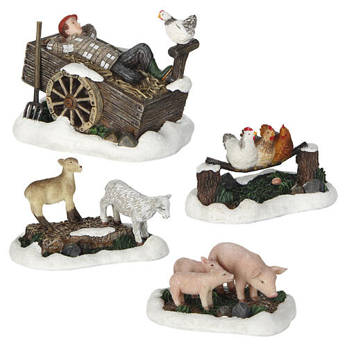 Farm Scenery scène de la ferme 4 pièces LuVille 6x8x6 cm - 609100 1