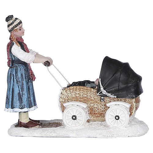 Woman with pram Mujer con cochecito LuVille Molendam 8x8x5 cm - 1084808 1