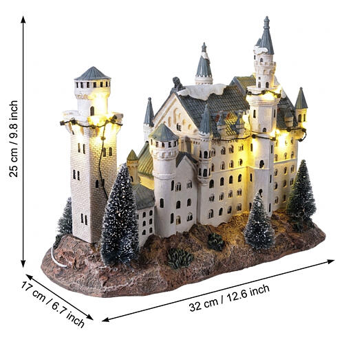 Schloss Neuschwanstein Castello di Neuschwanstein LuVille 25x32x17 cm - 1142385 3