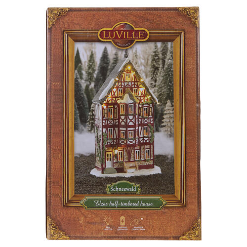 Elzas half-timbered house Casa alsaziana a graticcio Luville Schneewald 30x18x10 cm - 1162986 6