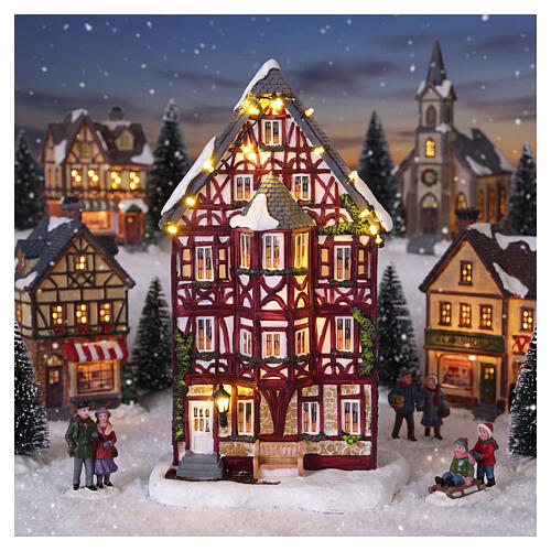 Elzas Half-Timbered House casa alsaciana em enxaimel Luville Schneewald 30x18x10 cm - 1162986 2