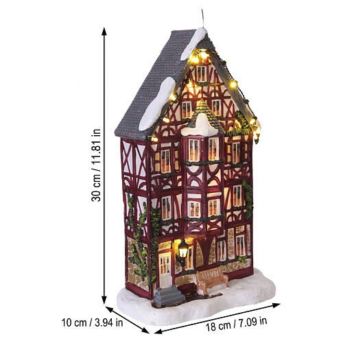 Elzas Half-Timbered House casa alsaciana em enxaimel Luville Schneewald 30x18x10 cm - 1162986 3