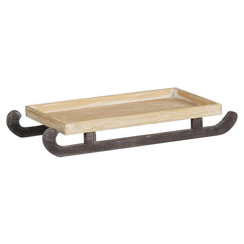 Vassoio decorativo a slitta legno 100% FSC 7x47x22 cm - 1205520 1