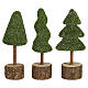 Albero decorativo verde lucido 3 modelli assortiti 13x4 cm -1206754 s2