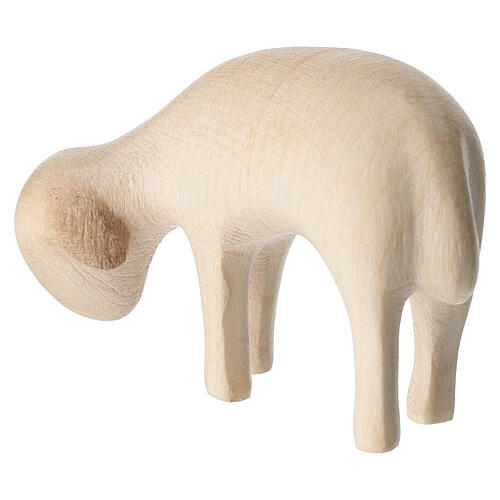 Grazing sheep by "Aram" collection, wooden double-patina Val Gardena Nativity Scene figurine 3