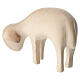 Grazing sheep by "Aram" collection, wooden double-patina Val Gardena Nativity Scene figurine s3