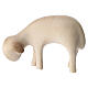 Aram grazing sheep figurine in double-patinated Val Gardena wood s1