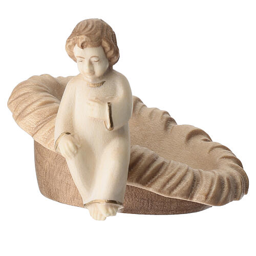 Statuette raffigurazione Natività in legno doppia patinatura Val Gardena 5