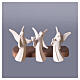 Nativity arch with 3 Aram angels in natural Val Gardena maple wood, LED, 20x45.5 cm s6