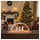 3 angeli Aram su arco di luce LED presepe in legno naturale Val Gardena 20x45,5 cm s2