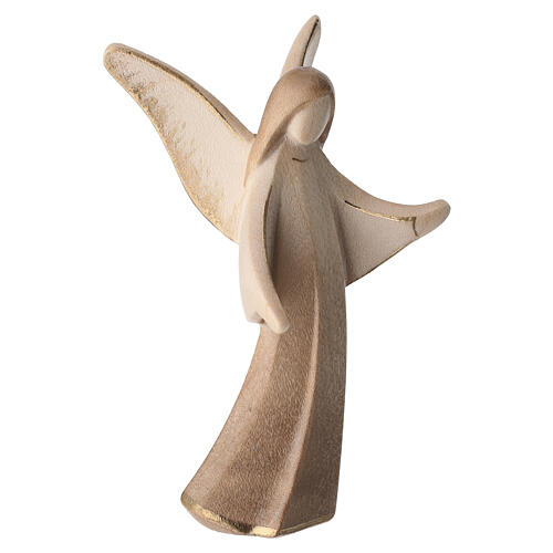 Aram guardian angel nativity figurine in double-patinated Val Gardena maple wood 3