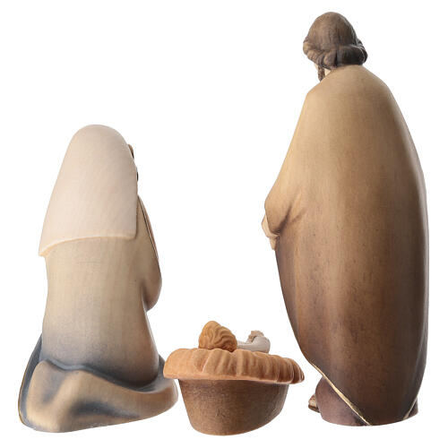 "Rudolf" painted Nativity figurines in Val Gardena maple wood 6