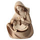 "Kalédos" Nativity figurines without cradle, double-patina, Val Gardena wood s2