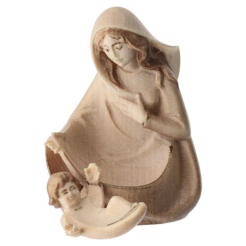 Kalédos Holy Family set without manger in double-patina Val Gardena maple wood 4