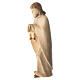 Statuette de berger avec agneau en bois à double patine du Val Gardena s2