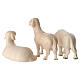 Sheep nativity figurines in natural Val Gardena wood s5
