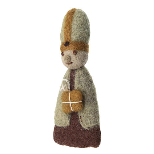 Three Wise Men in wool by Gry & Syf, 12 cm Nativity Scene 5
