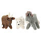 Ox, donkey and sheep in wool, Gry & Syf, Nativity Scene of 12 cm s3