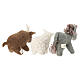 Ox, donkey and sheep in wool, Gry & Syf, Nativity Scene of 12 cm s7