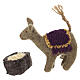 Chameau et foin en laine Gry & Syf pour crèche 12 cm s1
