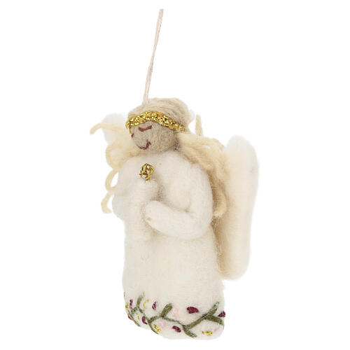 Anjo de lã com vela da Gry & Sif 9 cm 3