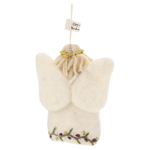 Anjo Gry & Sif com lira em lã 10 cm 5
