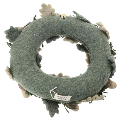 Ghirlanda di Natale in lana con gancio Gry and Syf 20 cm 3