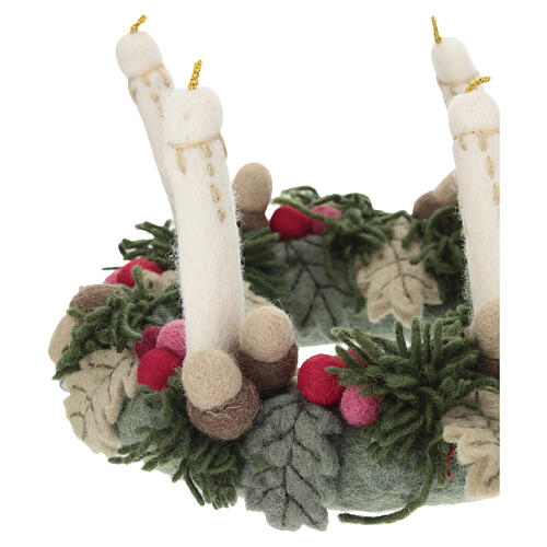 Corona de Adviento 20 cm Gry & Sif de lana 2