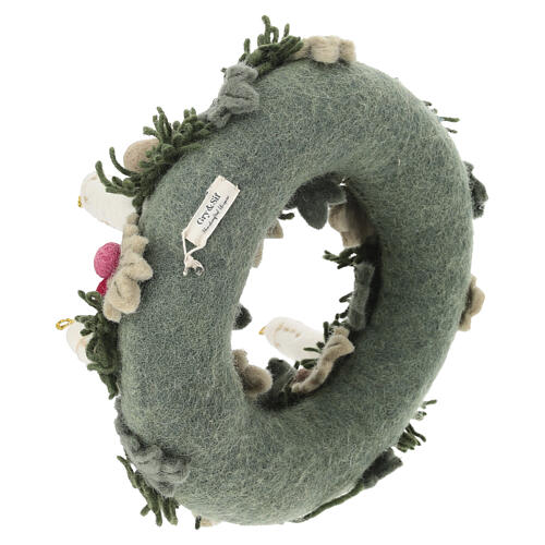 Corona dell' Avvento 20 cm Gry & Sif in lana 5