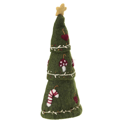 Albero di natale componibile Gry and Syf in lana 28 cm 3