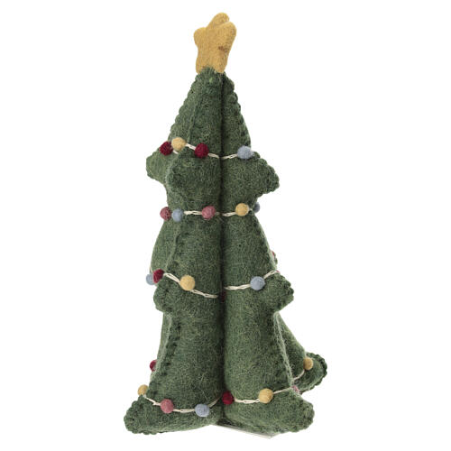 Arbre de Noël décoré Gry & Syf en laine 21 cm 2
