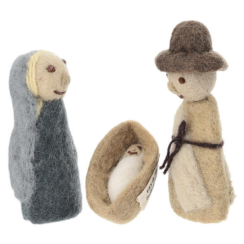 Sagrada Familia de lana Gry & Sif belén 12 cm 3