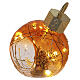 Palla di Natale con presepe in resina e luce 15 cm s4