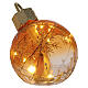 Palla di Natale con presepe in resina e luce 15 cm s5