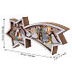 Stella cometa con presepe in legno e luce 10x25x3 cm s2