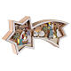Stella cometa con presepe in legno e luce 10x25x3 cm s3