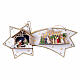 Stella cometa con Natività e Re Magi in legno con luce 10x30x5 cm s1