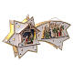 Stella cometa con Natività e Re Magi in legno con luce 10x30x5 cm s3