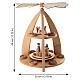 Piramide natalizia 45x35x35 cm Natività angeli moderni movimento presepe 8 cm s3