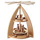 Piramide natalizia 45x35x35 cm Natività angeli moderni movimento presepe 8 cm s5