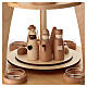 Piramide natalizia 45x35x35 cm Natività angeli moderni movimento presepe 8 cm s6
