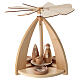 Piramide natalizia in legno d'acero con Natività 25x20x25 cm s1
