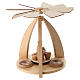 Maple Wood Christmas Pyramid with Holy Family Nativity, 25x20x25 cm s5