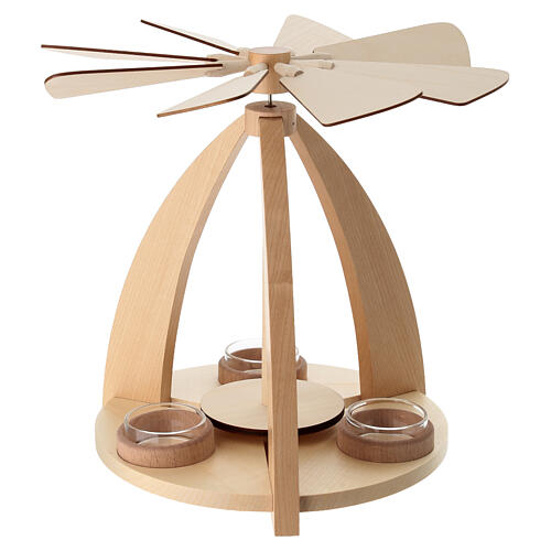 Piramide natalizia in legno d'acero 25x20x25 cm 5