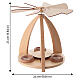 Piramide natalizia in legno d'acero 25x20x25 cm s3