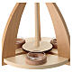 Piramide natalizia in legno d'acero 25x20x25 cm s4